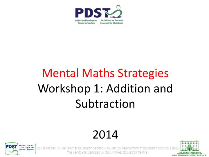 mental maths strategies