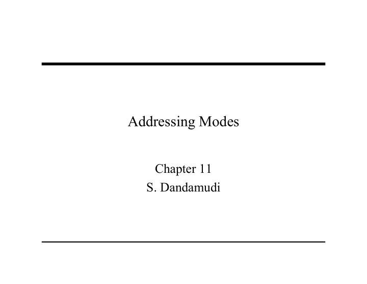 addressing modes
