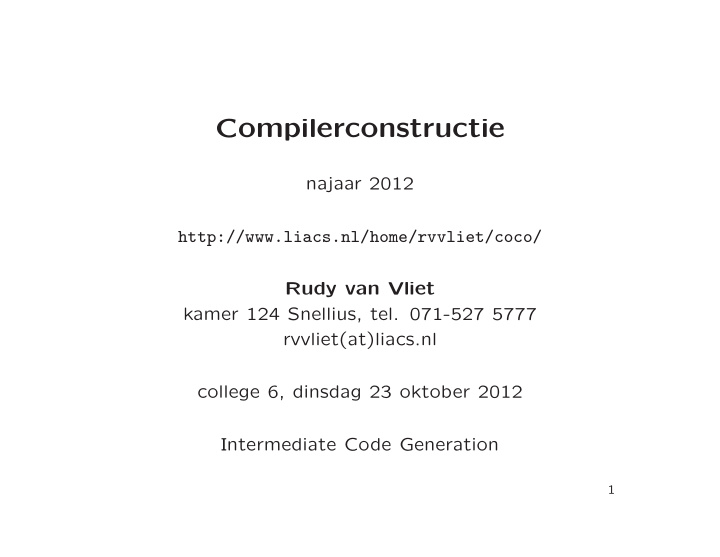compilerconstructie