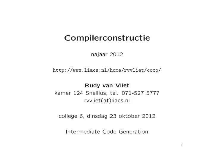 compilerconstructie