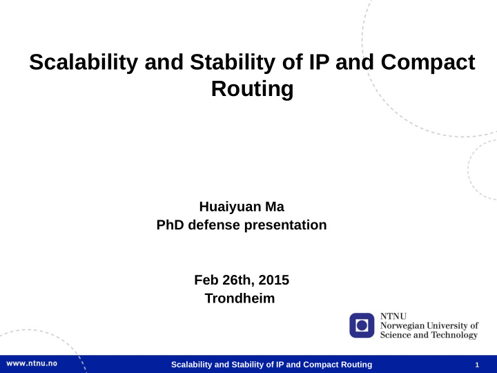 scalability and stability of ip and compact routing