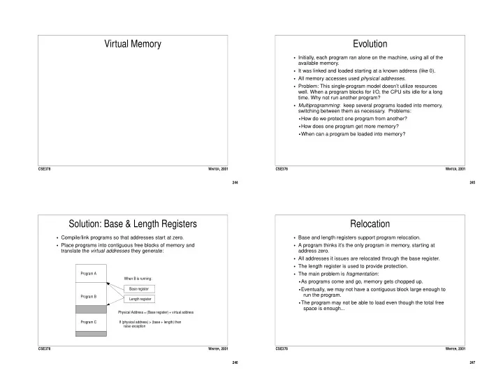 virtual memory evolution