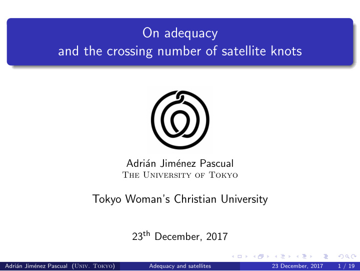 on adequacy and the crossing number of satellite knots