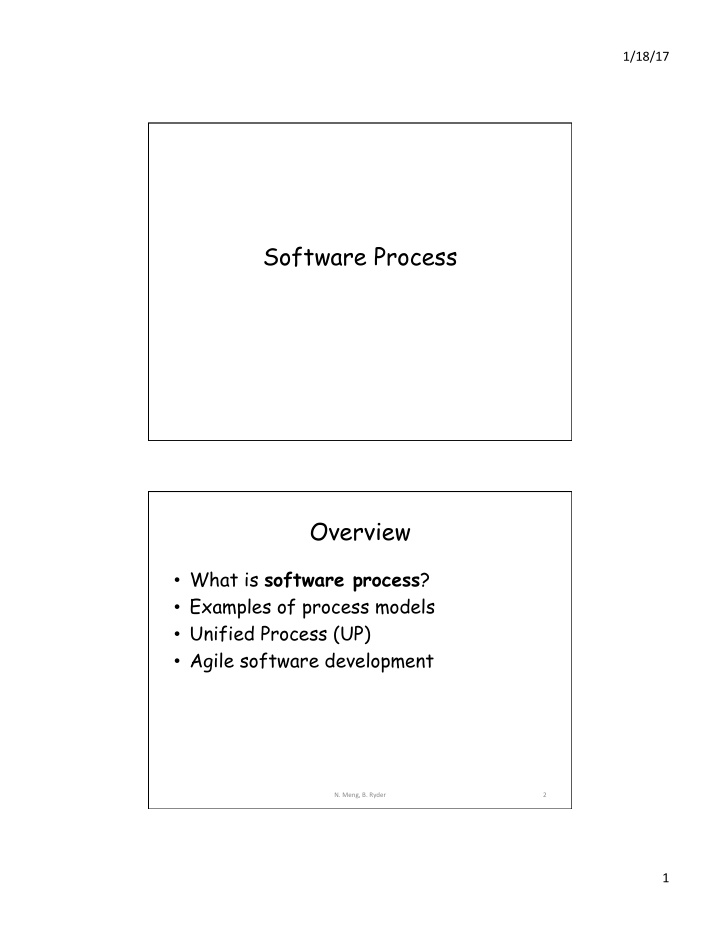 software process overview