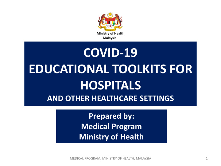 covid 19 educational toolkits for hospitals