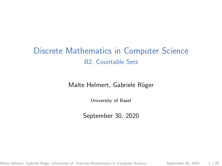 discrete mathematics in computer science