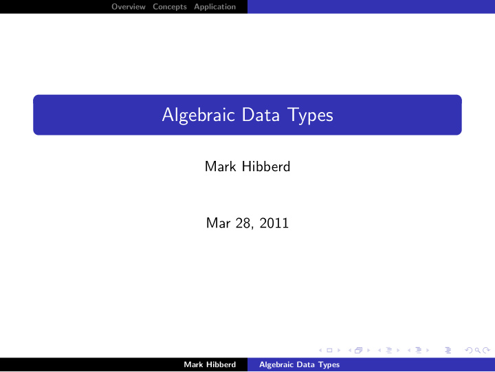 algebraic data types