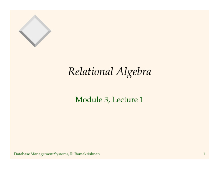 relational algebra