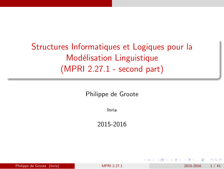 structures informatiques et logiques pour la mod