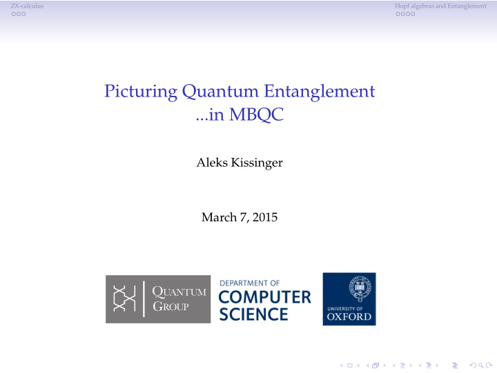 picturing quantum entanglement in mbqc