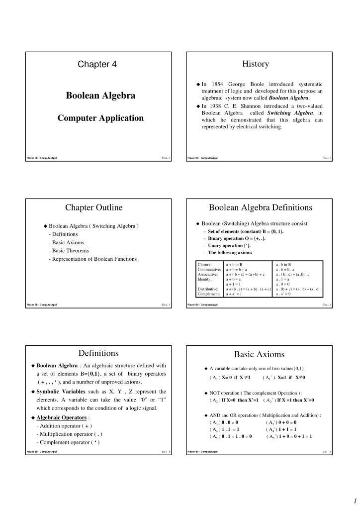 boolean algebra