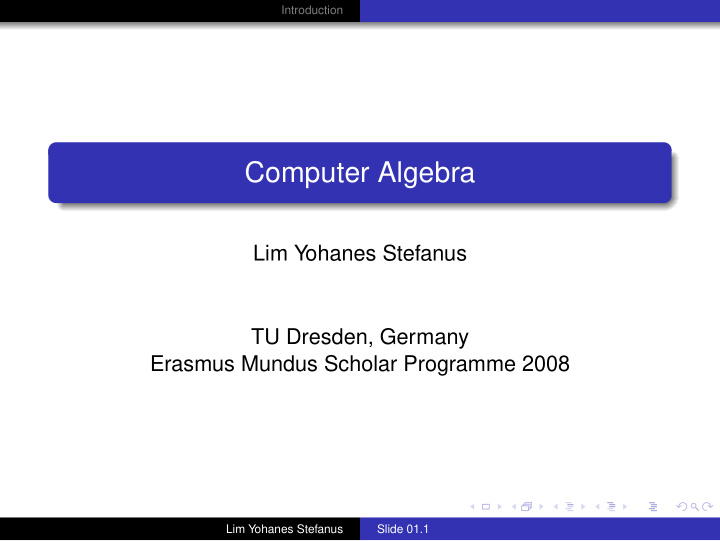 computer algebra