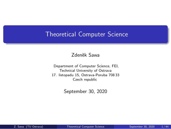 theoretical computer science