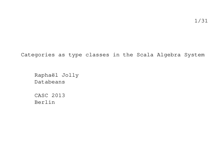 1 31 categories as type classes in the scala algebra