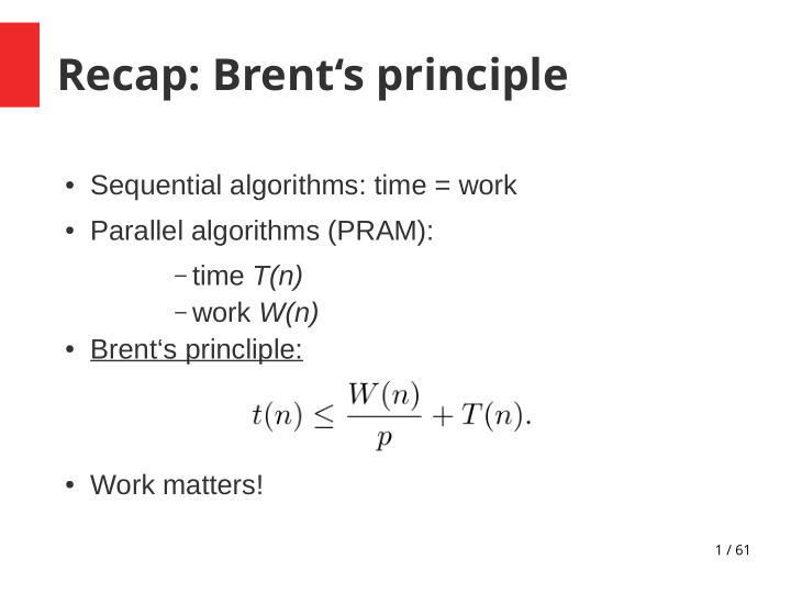 recap brent s principle