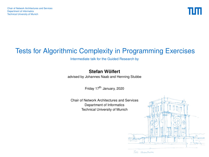 tests for algorithmic complexity in programming exercises