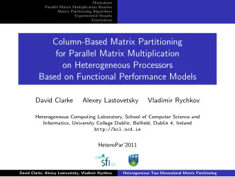 Column-Based Matrix Partitioning  for Parallel Matrix Multiplication  on Heterogeneous Processors