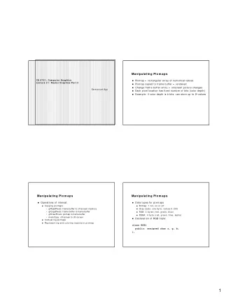 1  RGBpixm ap Class  RGBpixm ap Class  OpenGL convention:  pixm ap (bottom  to top, left to right)