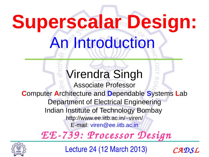 superscalar design