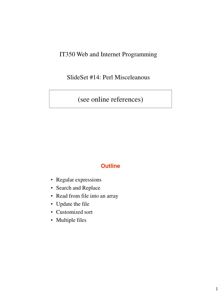 see online references