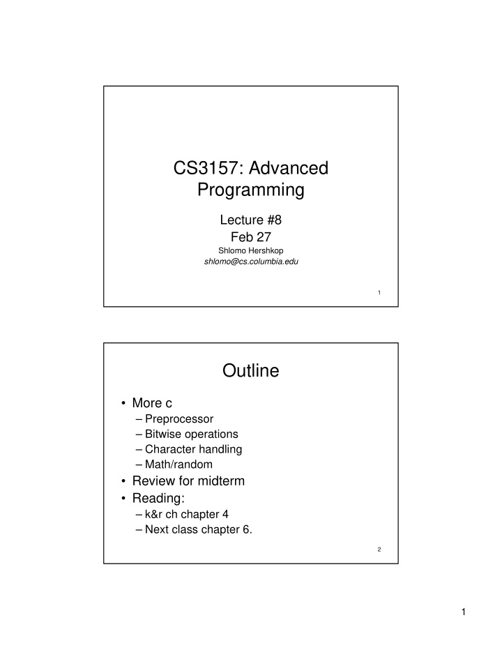 cs3157 advanced programming