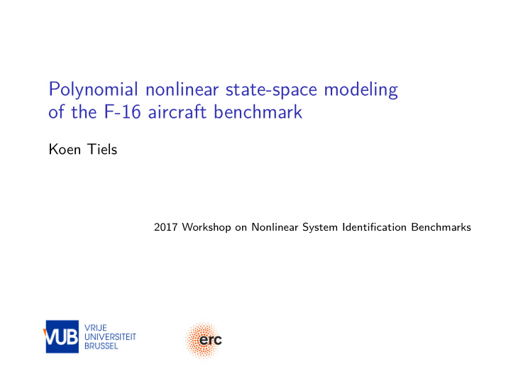 polynomial nonlinear state space modeling of the f 16