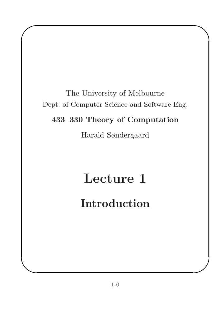 lecture 1
