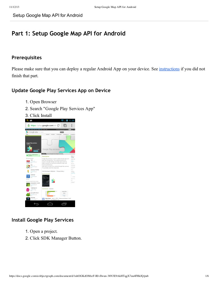 part 1 setup google map api for android
