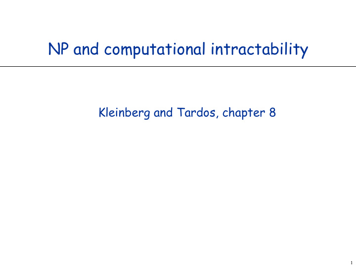 np and computational intractability