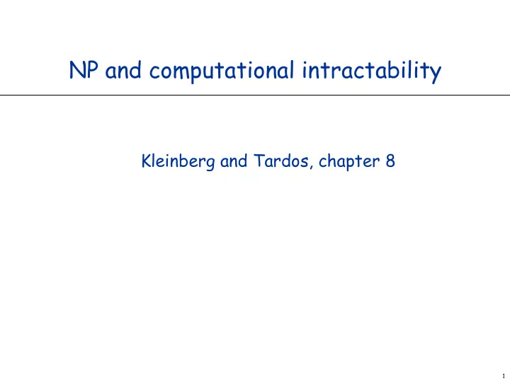 np and computational intractability