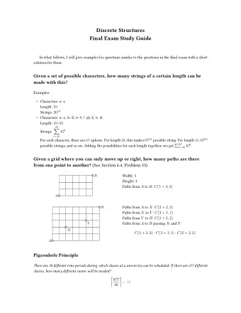 Discrete Structures  Final Exam Study Guide  In what follows, I will give examples for questions