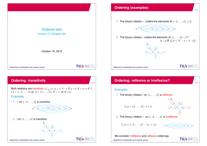 ordering examples