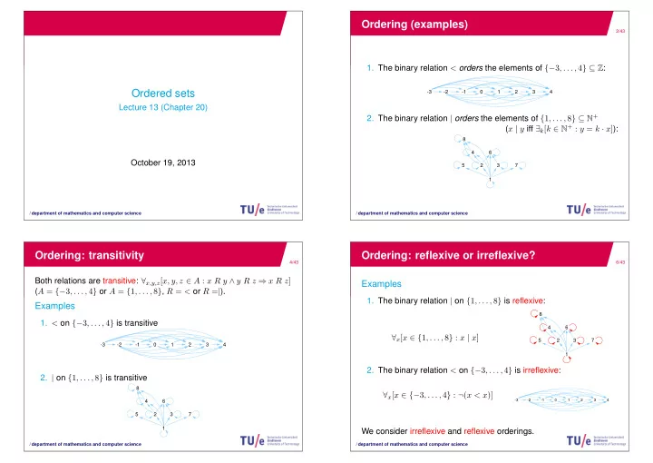 ordering examples