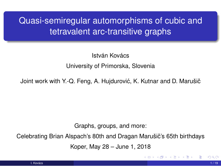 quasi semiregular automorphisms of cubic and tetravalent