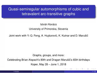 Quasi-semiregular automorphisms of cubic and  tetravalent arc-transitive graphs  Istvn Kovcs