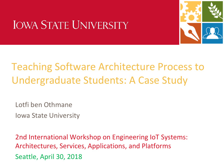 teaching software architecture process to undergraduate