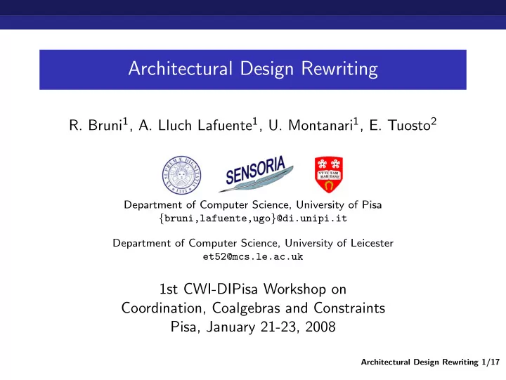 architectural design rewriting