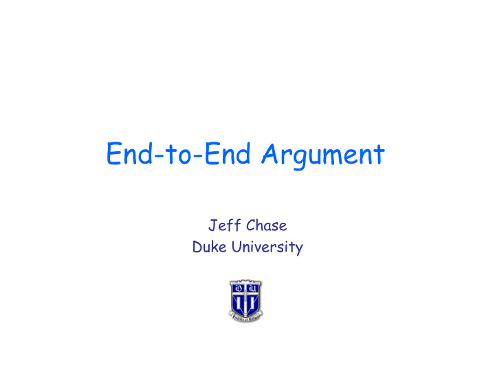 end to end argument