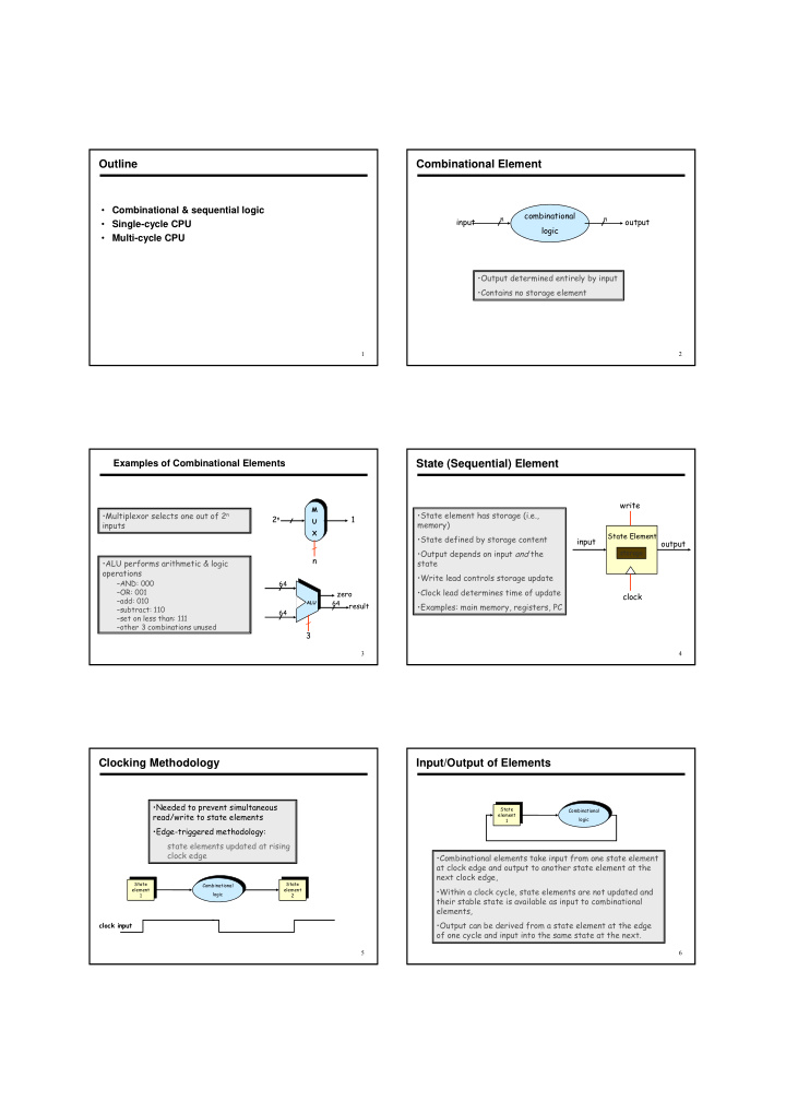 outline combinational element