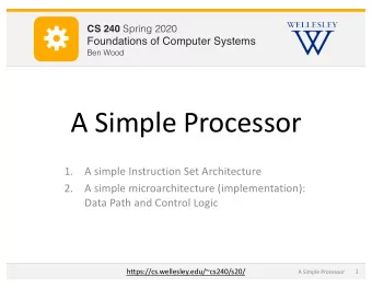 CS 251 Fall 2019 CS 240 Spring 2020  Principles of Programming Languages  Foundations of