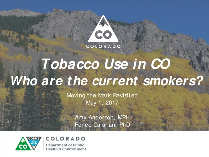 tobacco use in co
