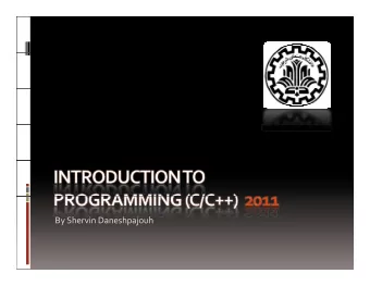 By Shervin Daneshpajouh Computer Arithmetic Computer Arithmetic  p Computer Computer Arithmetic