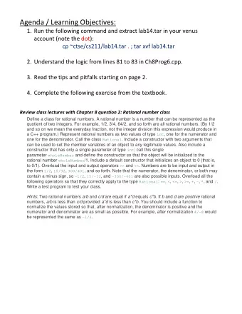 Agenda / Learning Objectives:  1. Run the following command and extract lab14.tar in your venus