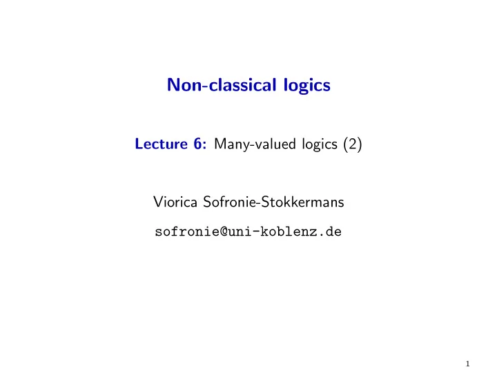 non classical logics