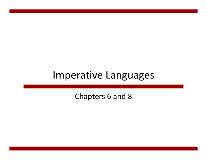 imperative languages