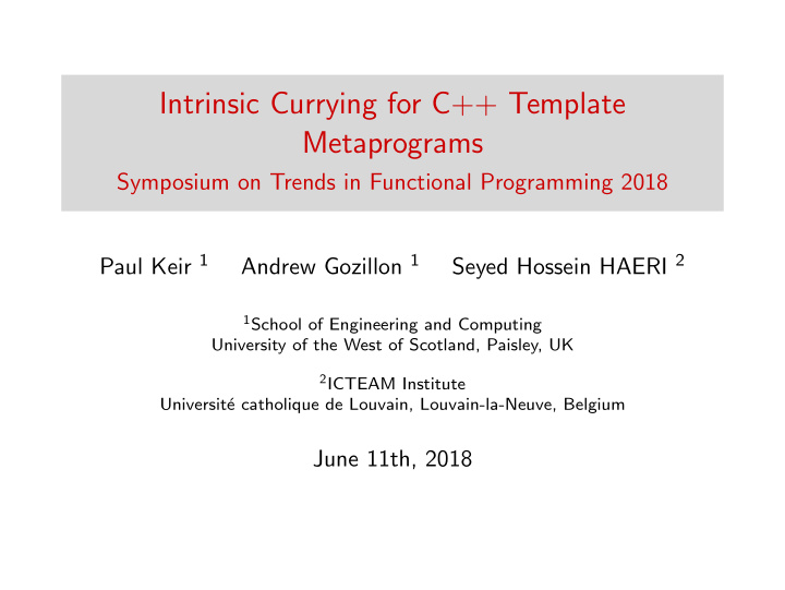 intrinsic currying for c template metaprograms