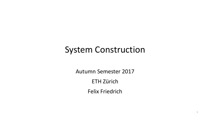 system construction