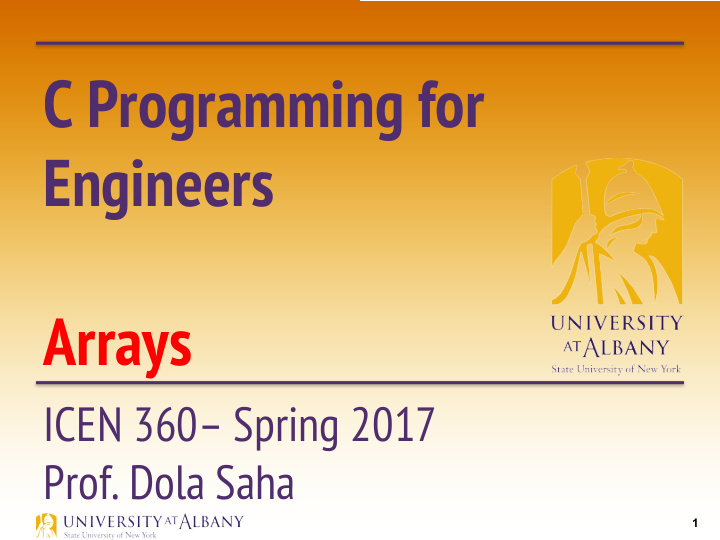 c programming for engineers arrays