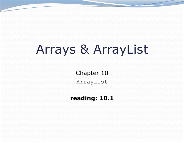 arrays arraylist