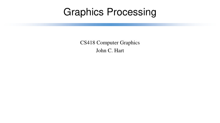 graphics processing